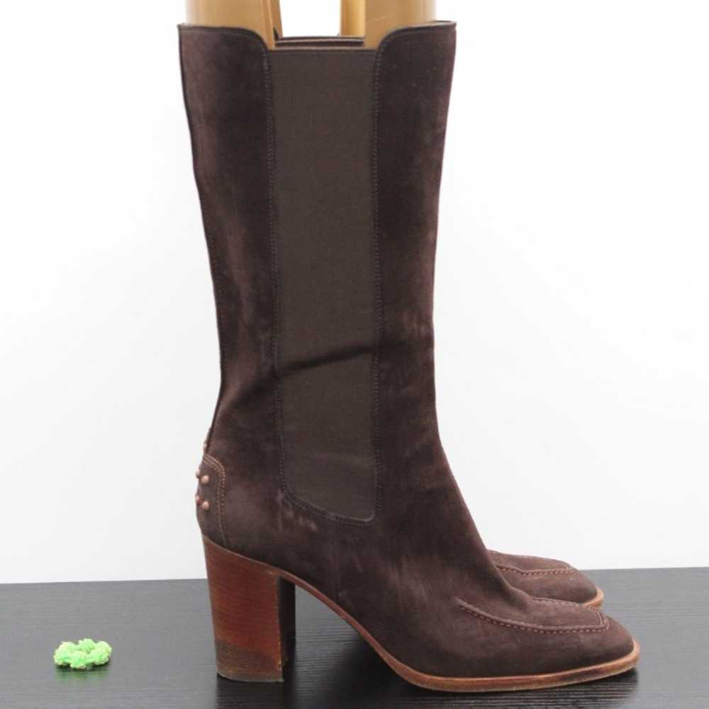 Tods Women's Brown Suede Knee High Boots - image 8