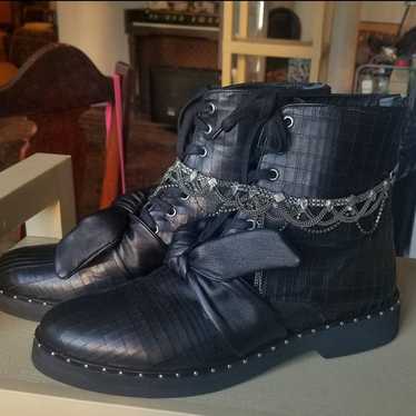 Rare Free People Chain Moto Boots