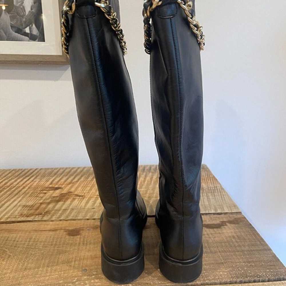 Anthropologie Alohas Black Leather Pier Boots Wit… - image 12