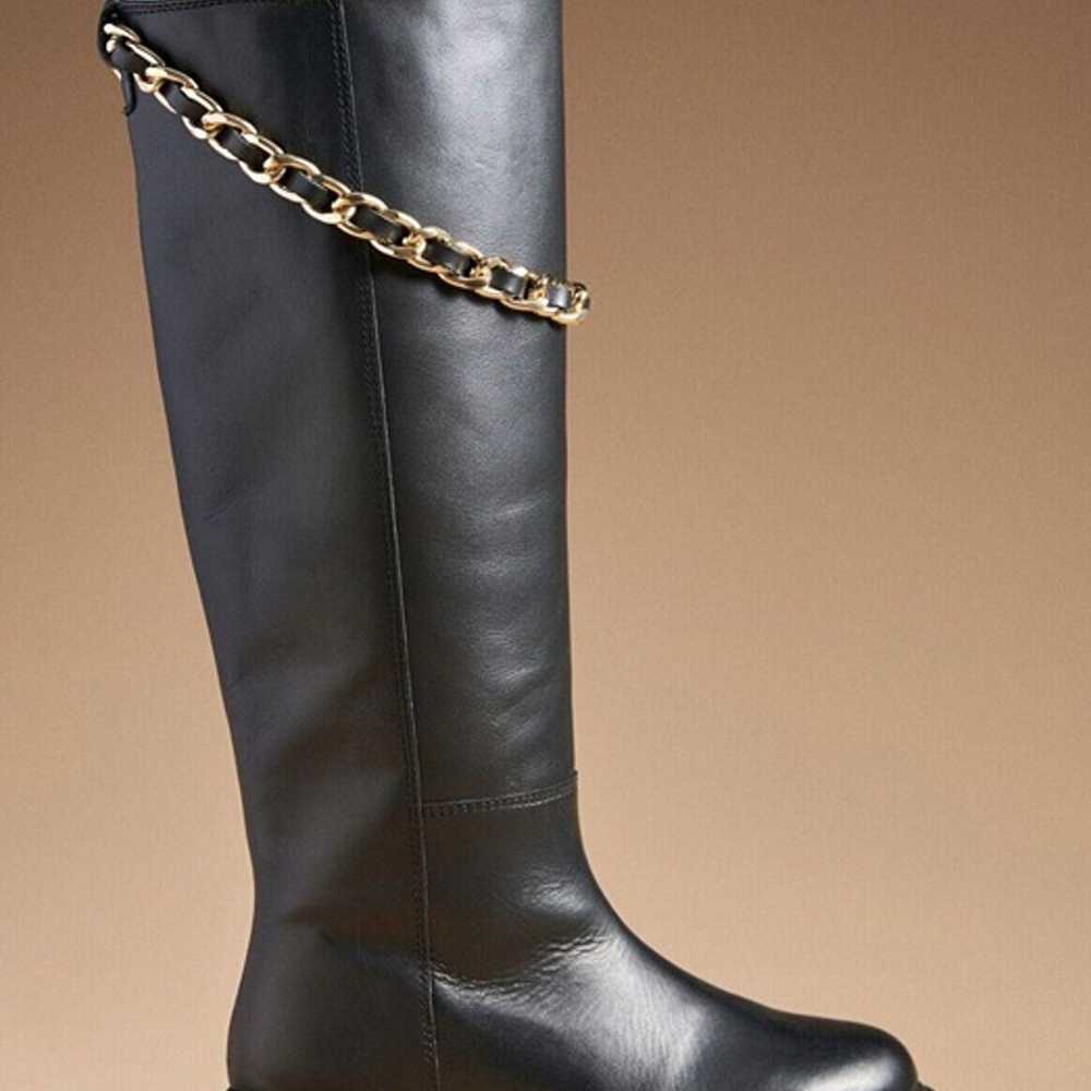 Anthropologie Alohas Black Leather Pier Boots Wit… - image 1