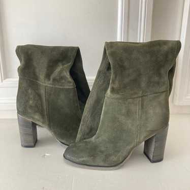 NWOT Free People Dakota Tall Moss Green Boots Sz … - image 1