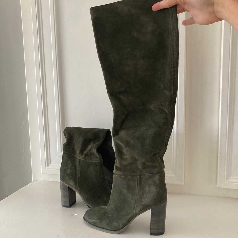 NWOT Free People Dakota Tall Moss Green Boots Sz … - image 5