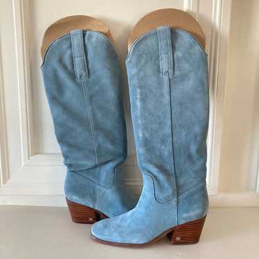 NWOT Sam Edelman Anthropologie Britt Western Blue… - image 1