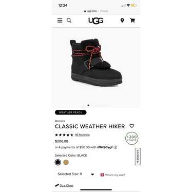 UGG Women's Classic Weather Hiker Black Shearling… - image 1