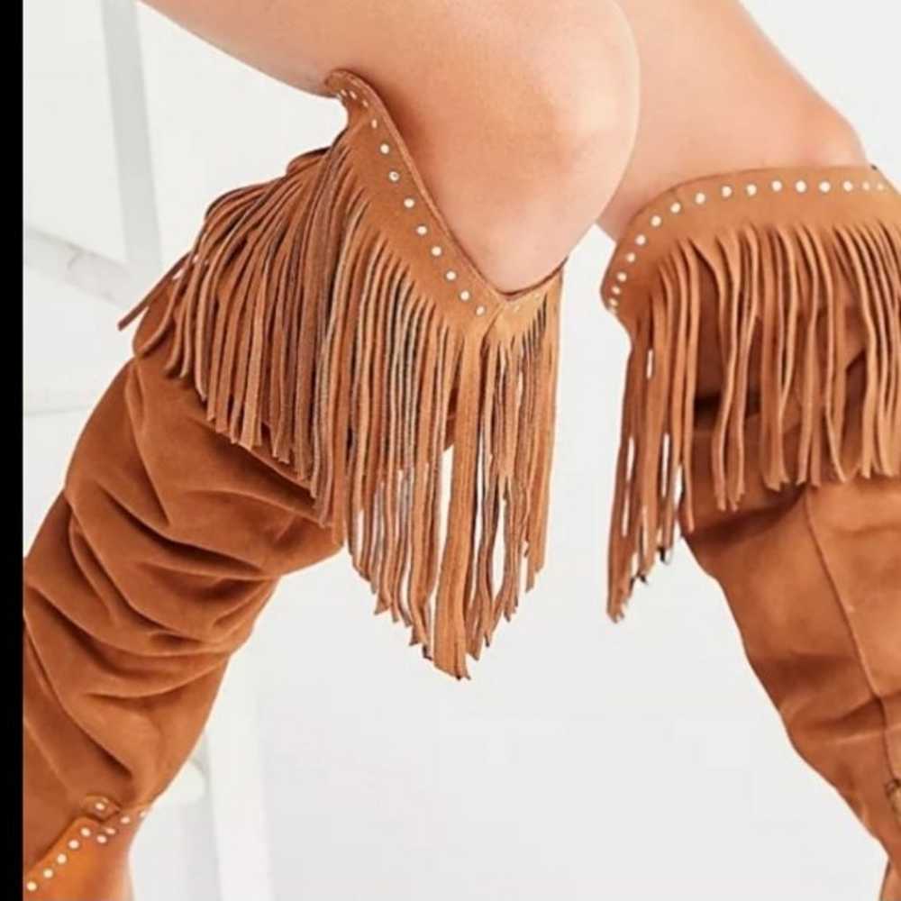 Free People Sage Fringe Over-The-Knee Boots NEW - image 3