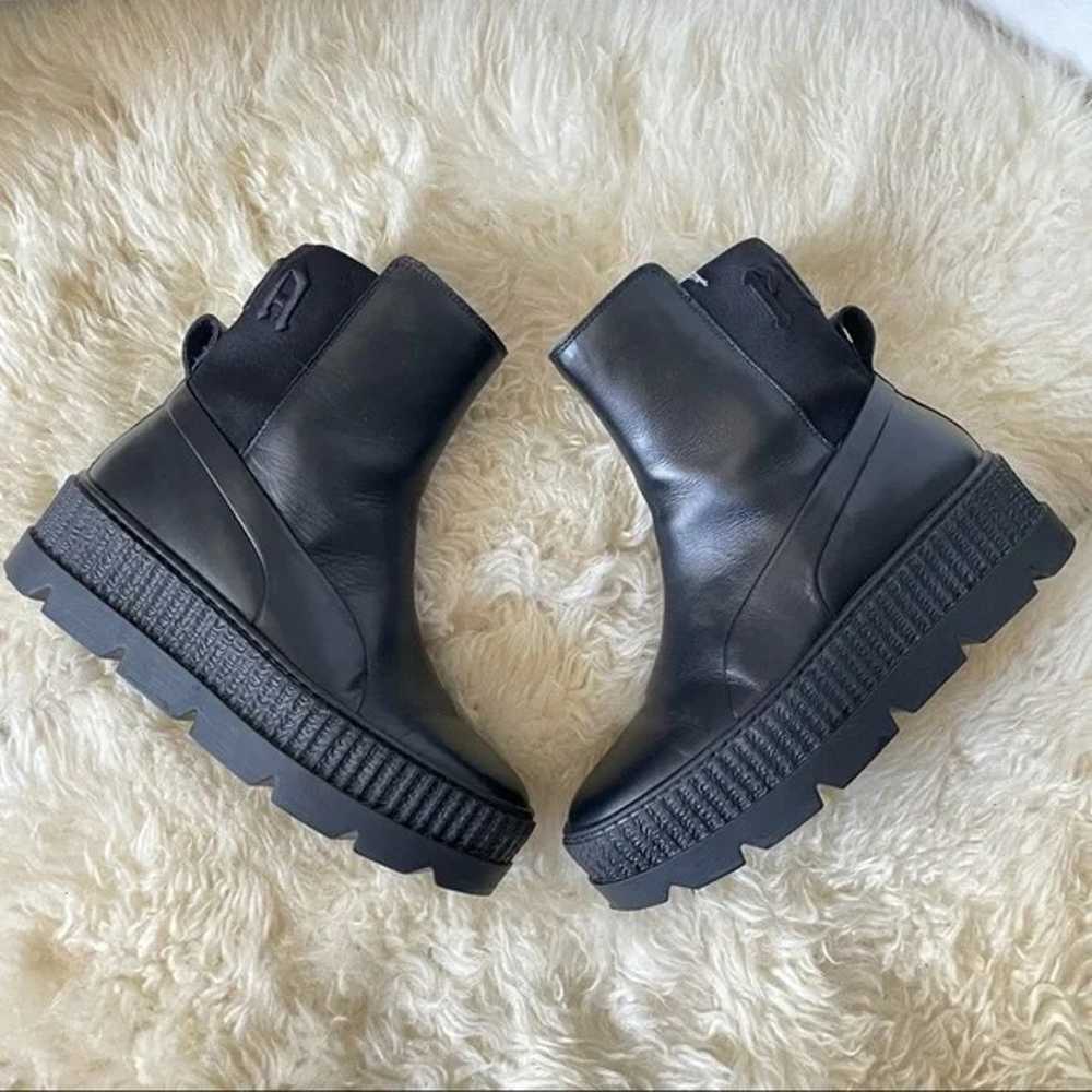 Puma Fenty Chelsea Sneaker Boots Leather Black Si… - image 5