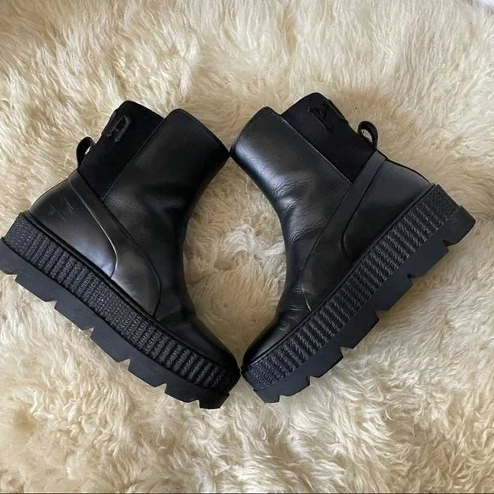 Puma Fenty Chelsea Sneaker Boots Leather Black Si… - image 6