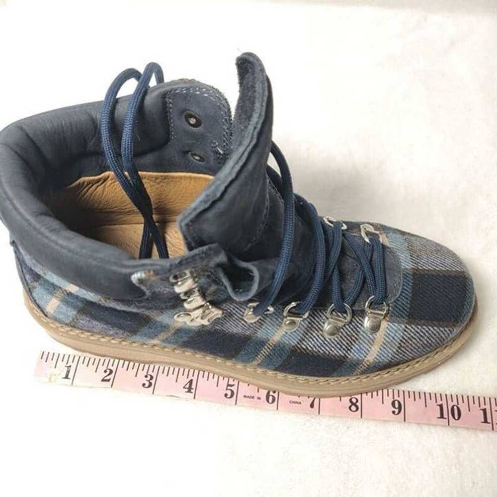 DIEMME Hiking Boots Roccia Vet Blue Plaid Canvas … - image 7