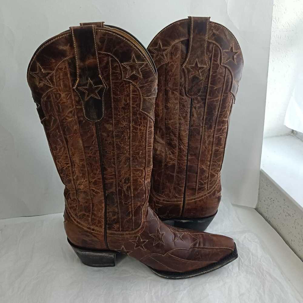 Old Gringo yippee Western Cowboy distressed stars… - image 4