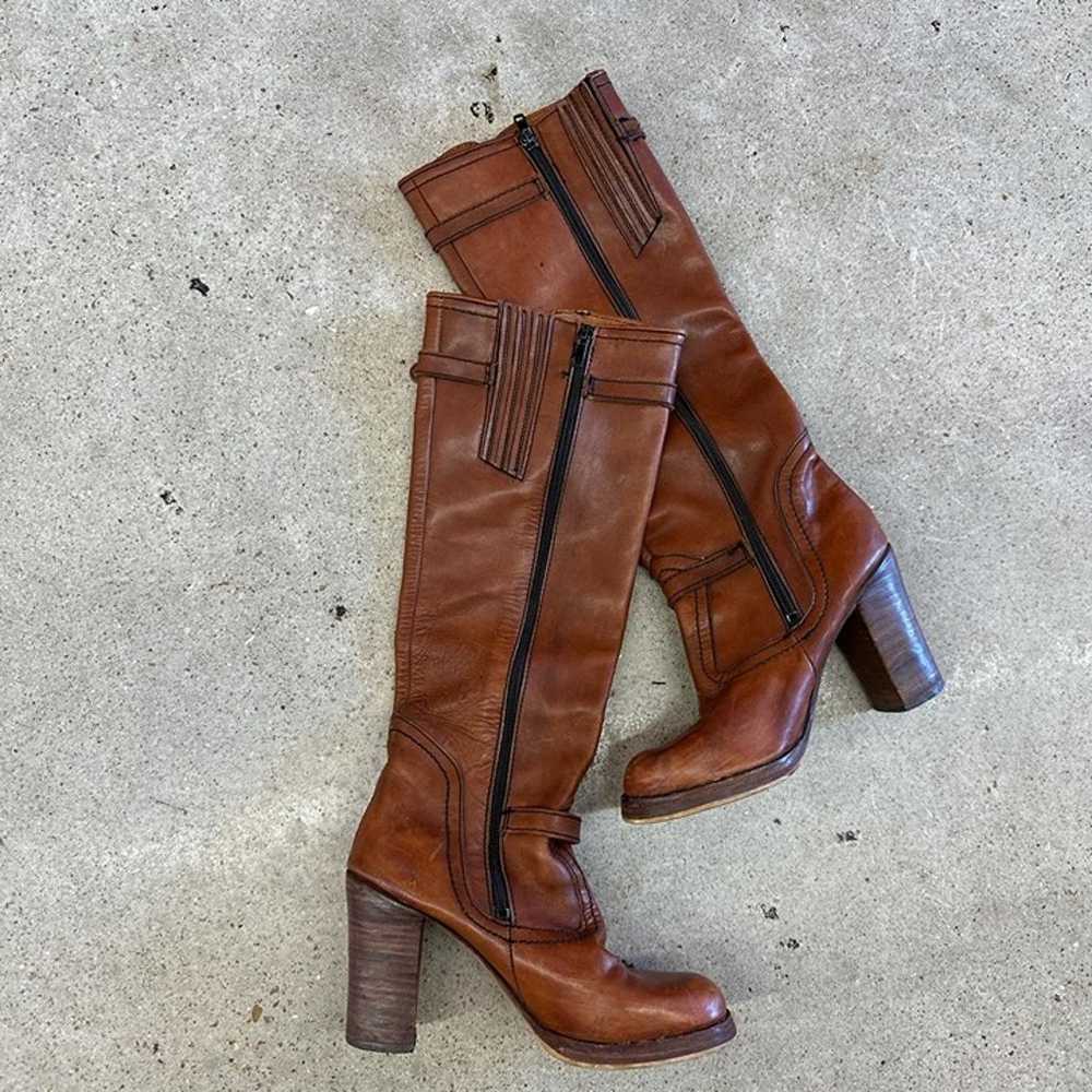 Vintage Knee High Leather Boots - image 3