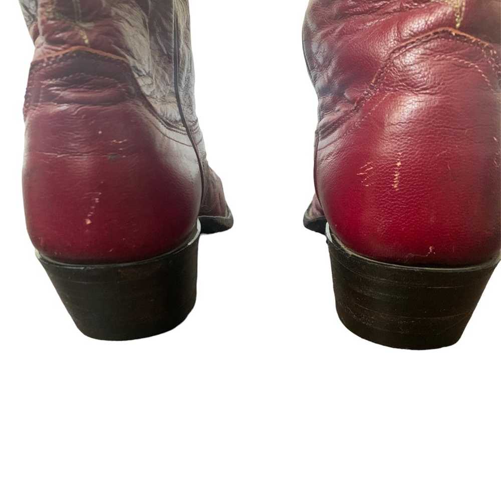 Vintage Justin Western Knee High Leather Cowboy B… - image 10
