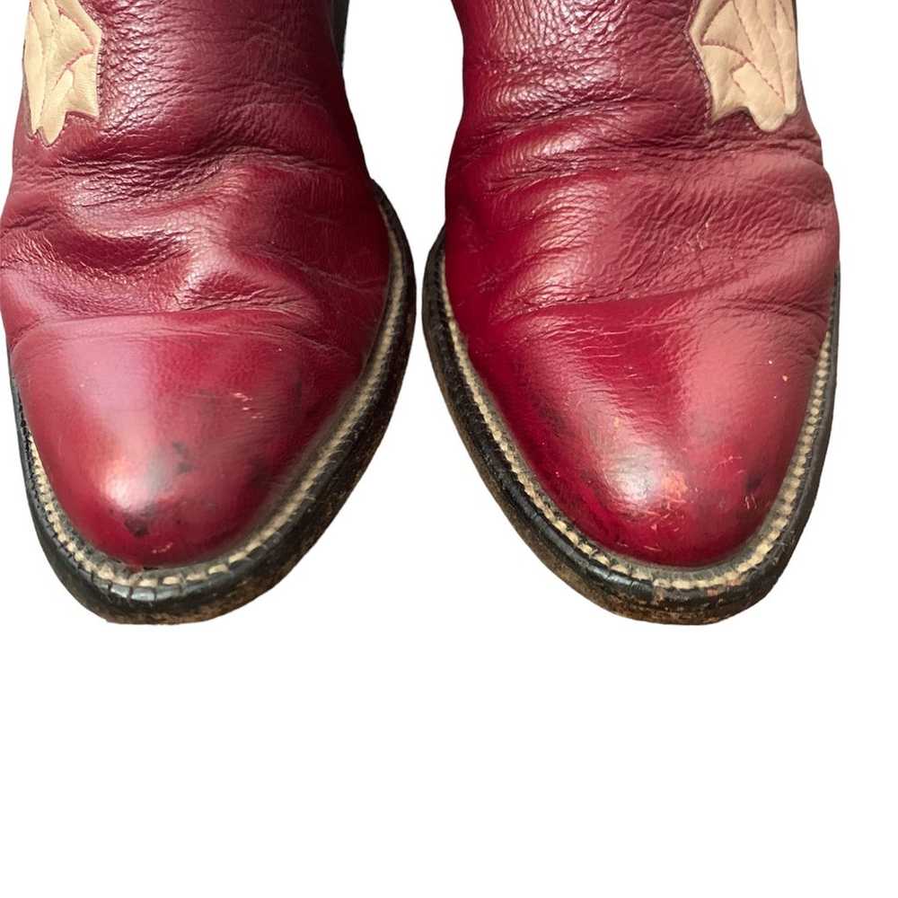 Vintage Justin Western Knee High Leather Cowboy B… - image 7