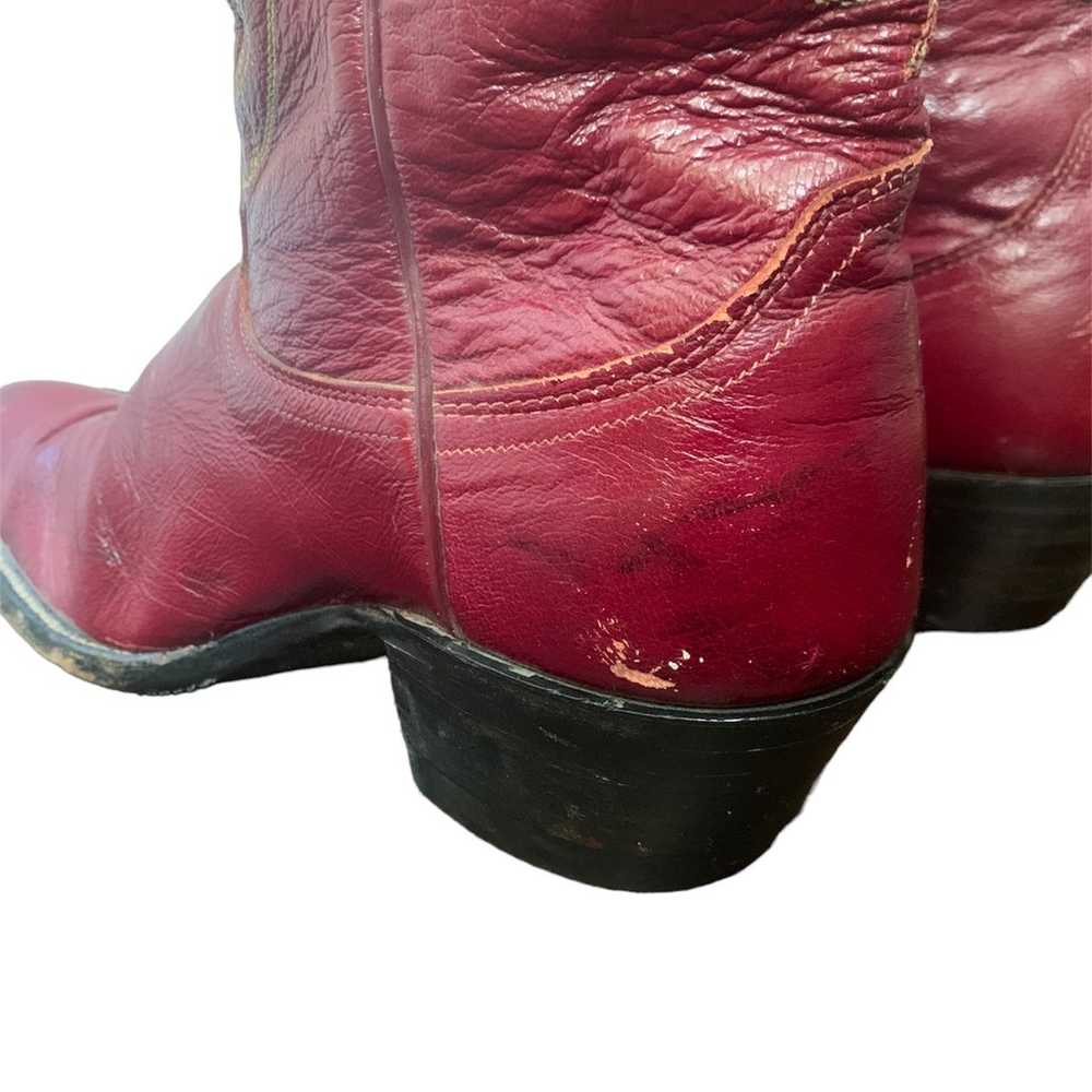 Vintage Justin Western Knee High Leather Cowboy B… - image 8