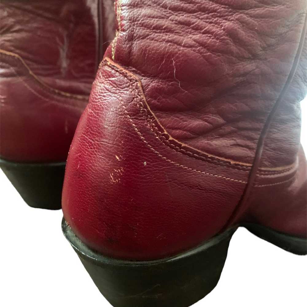 Vintage Justin Western Knee High Leather Cowboy B… - image 9