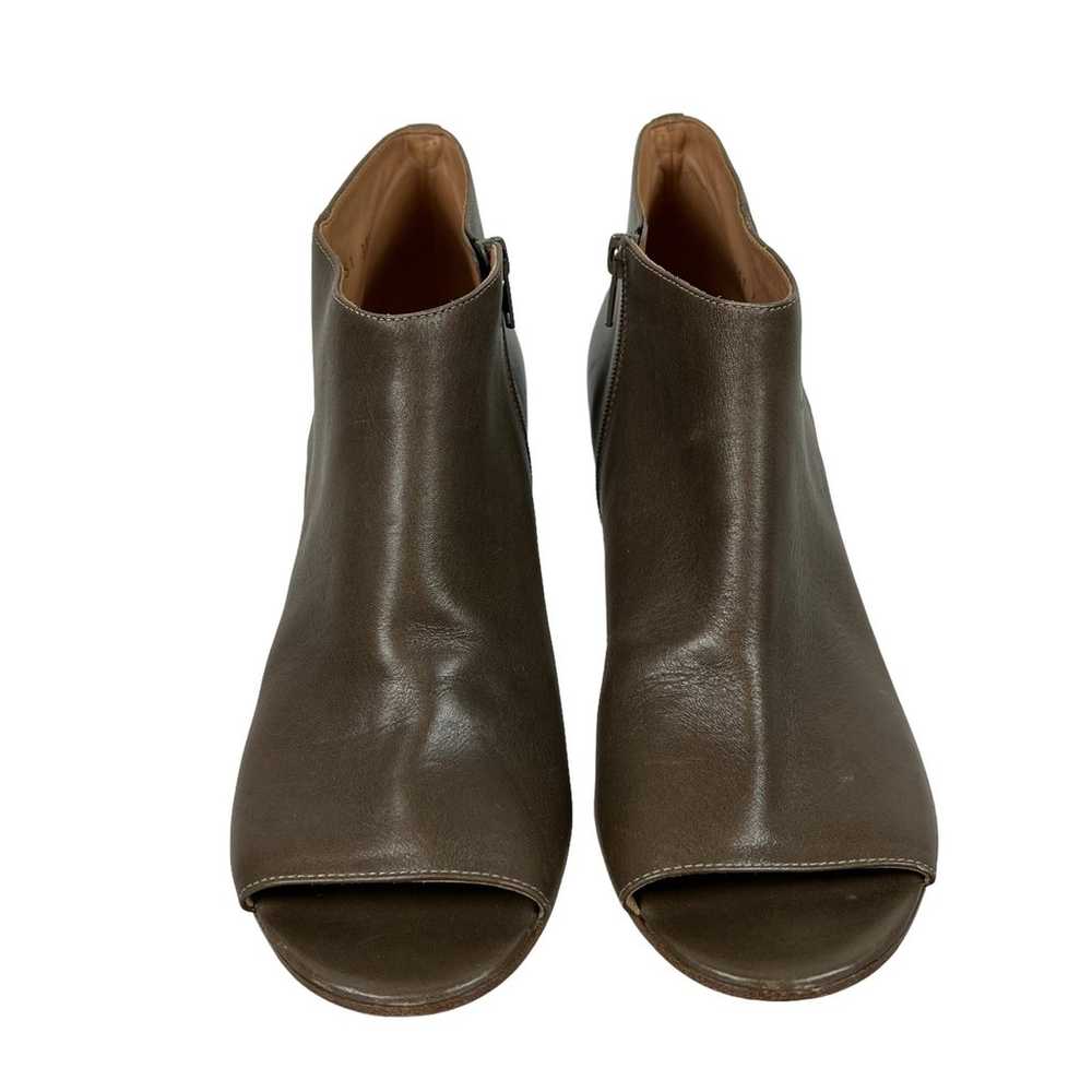 Maison Margiela Peep Toe Ankle Boots Brown Leathe… - image 2