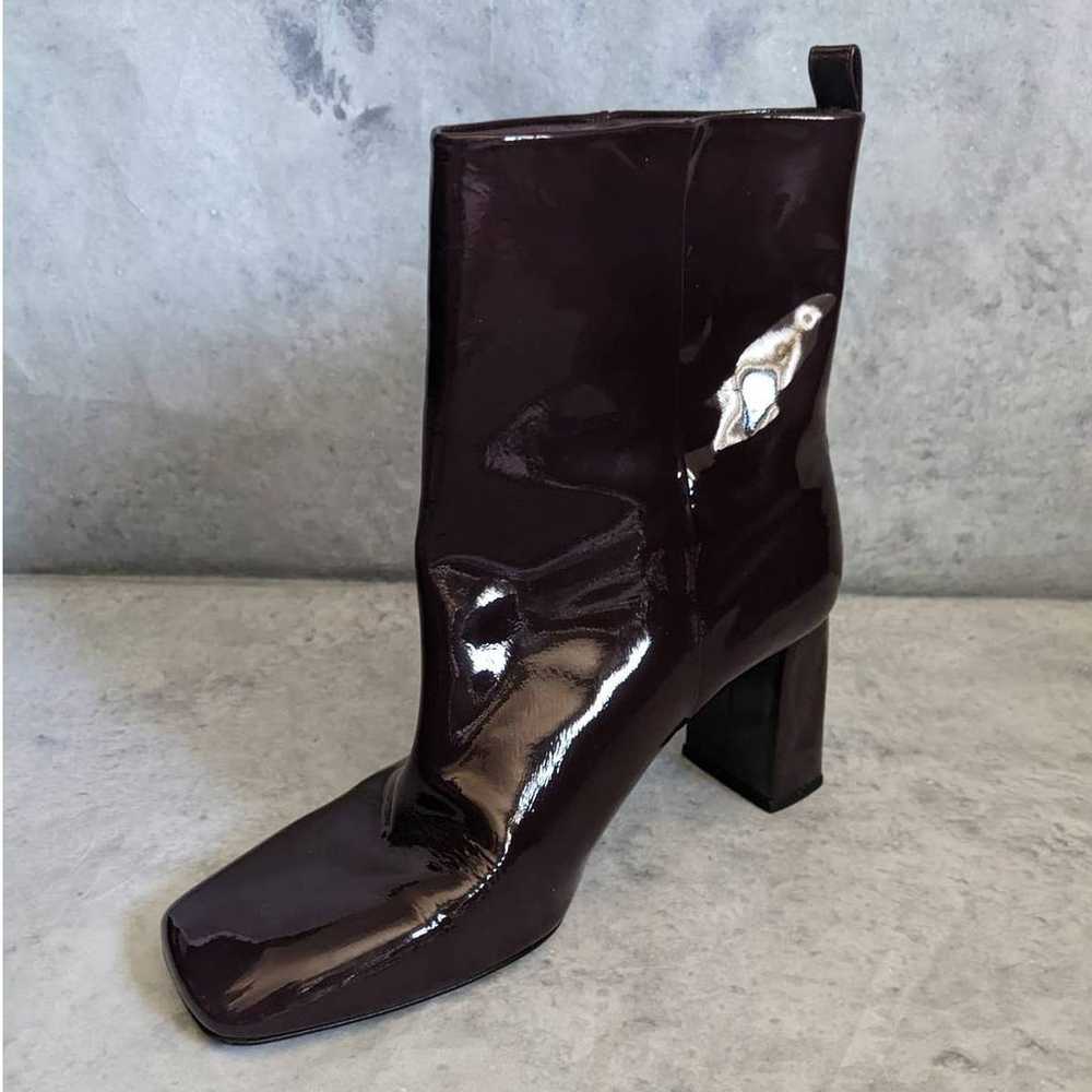 Good American Square Toe Patent Leather Booties i… - image 6