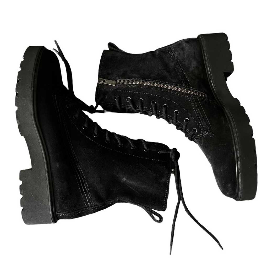 Paul Green Jackson Lug Sole Black Suede Lace Up B… - image 5