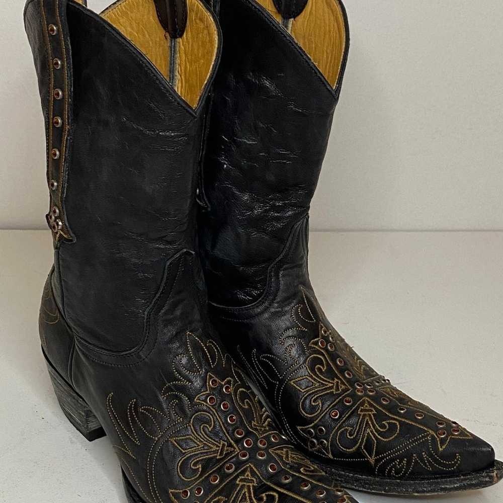 Old Gringo Size 8 Milagros Black Leather Western … - image 1