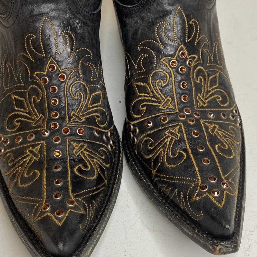 Old Gringo Size 8 Milagros Black Leather Western … - image 3