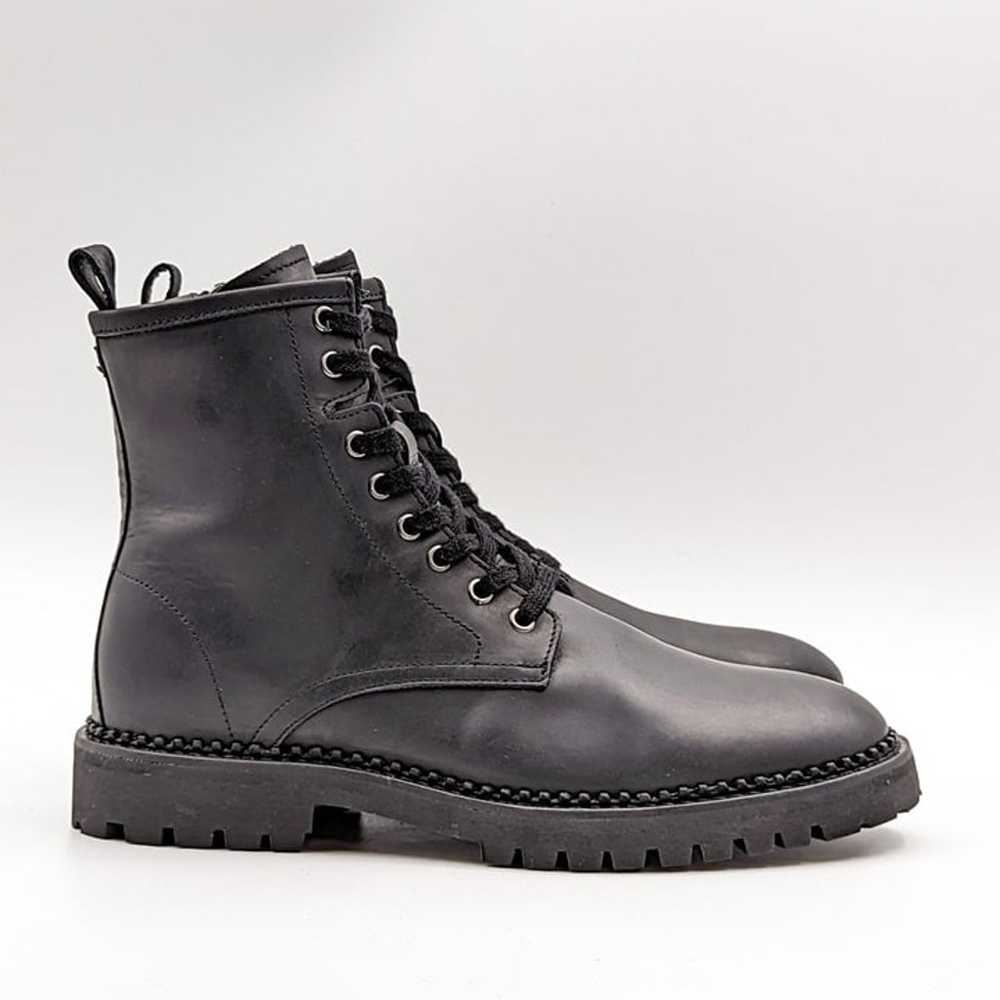 All Saints Whitmore Black Leather Combat Boots si… - image 10