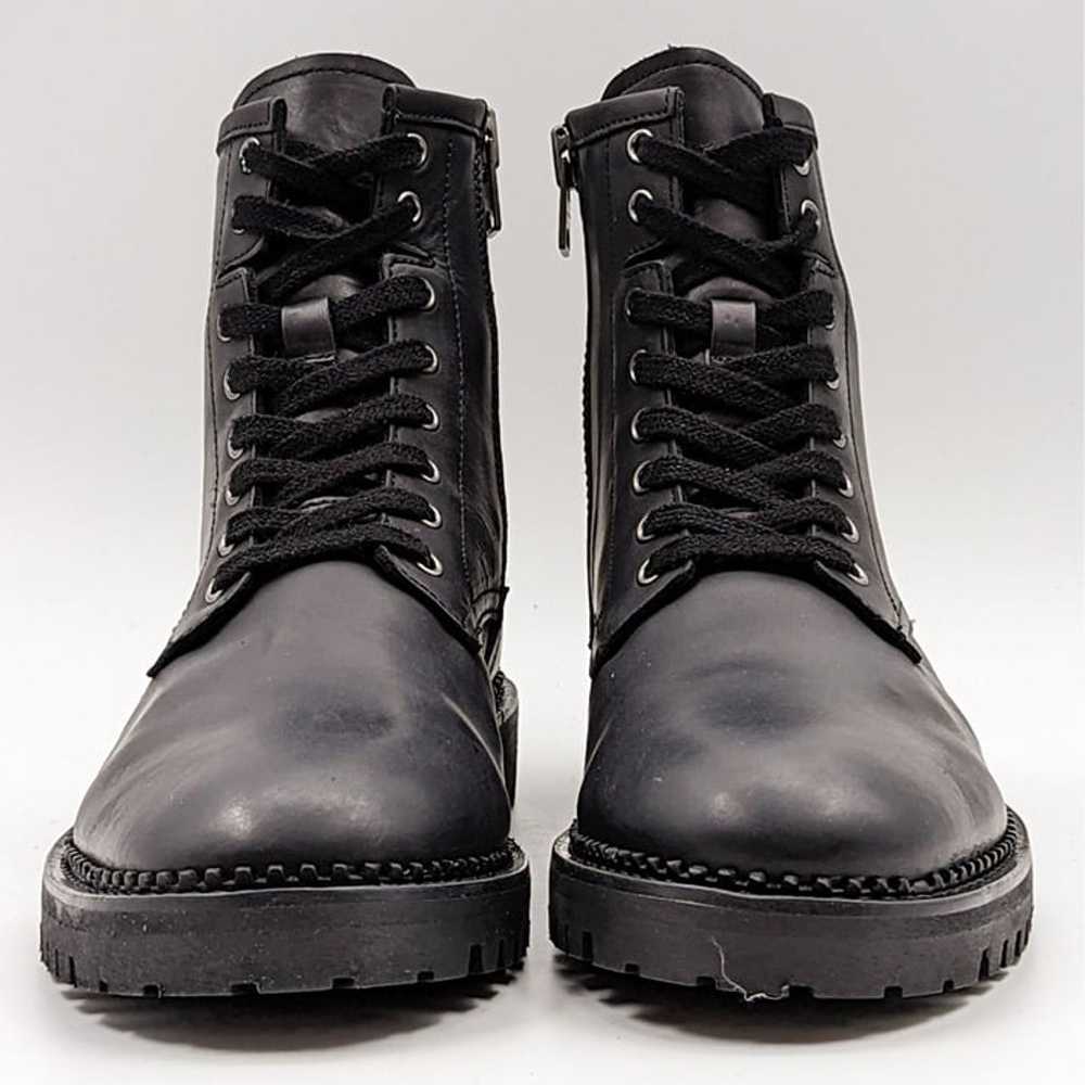 All Saints Whitmore Black Leather Combat Boots si… - image 2