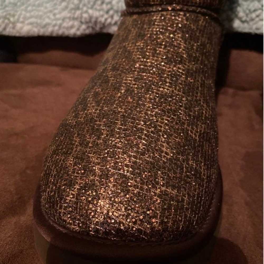 Womens leopard sequin uggs- size 8 - image 2