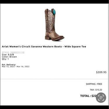 Ariat size  8 B