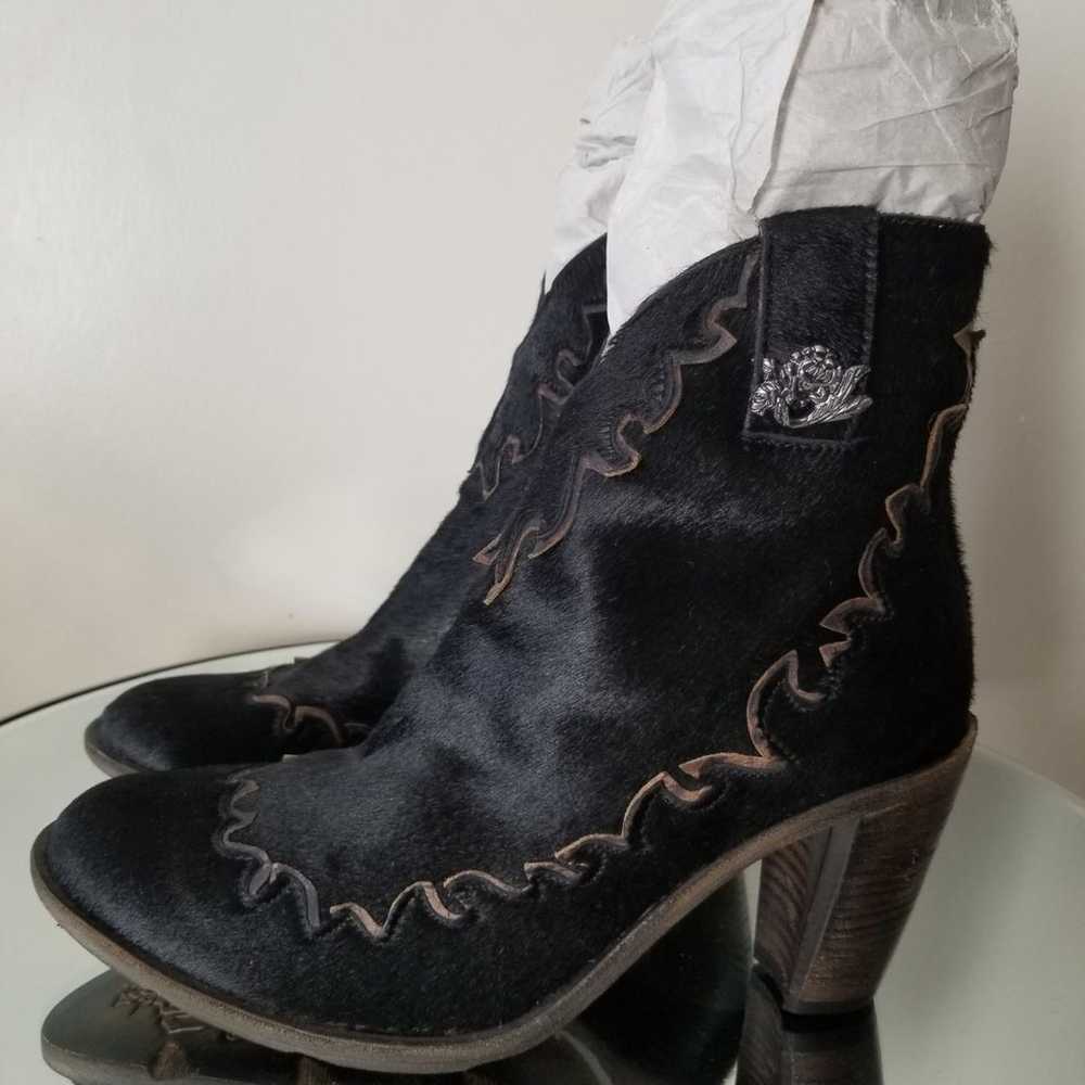 Marc Nason Black Western Cowboy Boots 9 - image 2