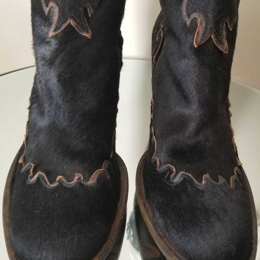 Marc Nason Black Western Cowboy Boots 9 - image 3