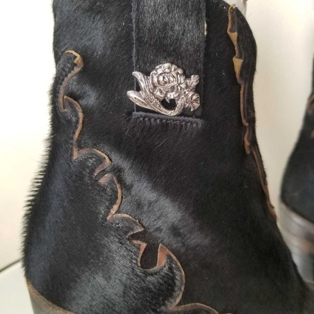 Marc Nason Black Western Cowboy Boots 9 - image 5