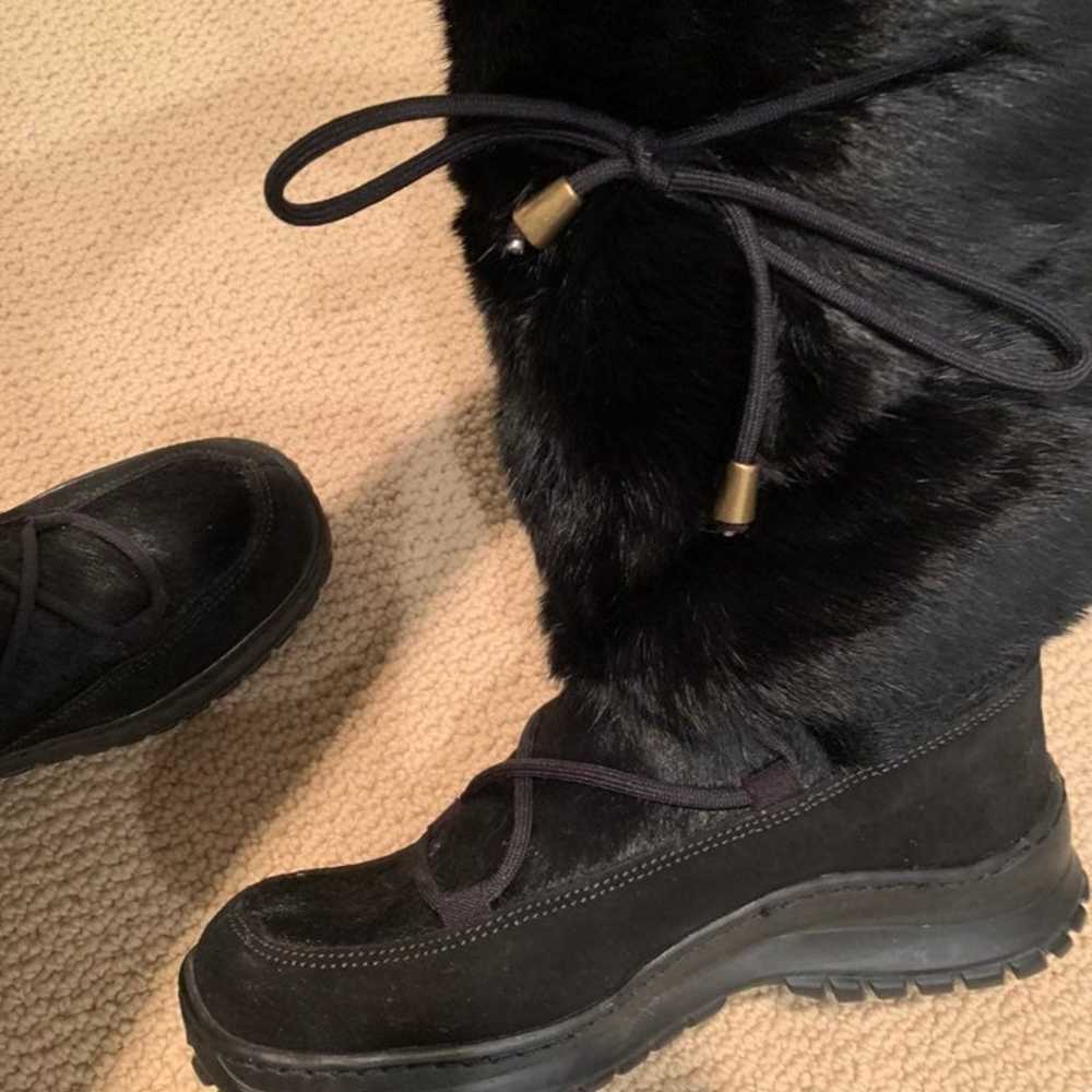 NWOT, Pajar black fur winter boots - image 10