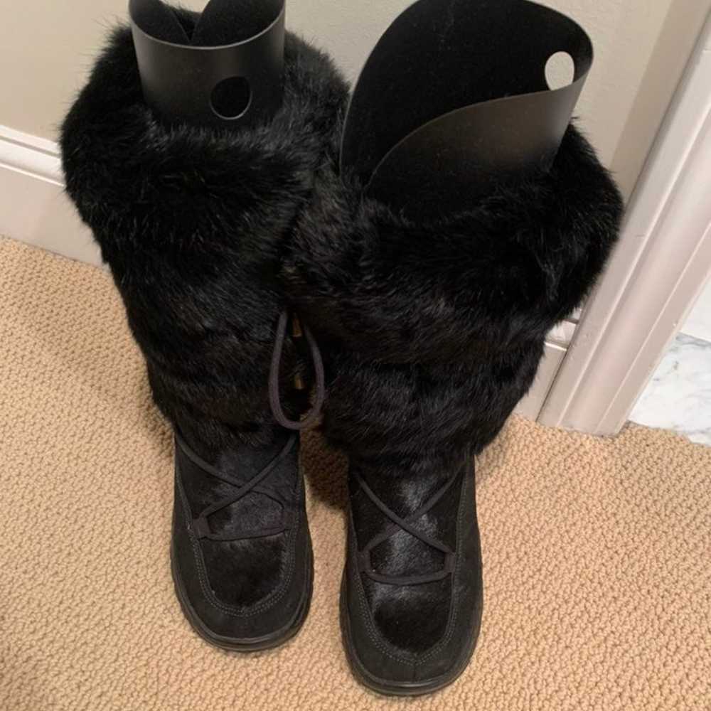 NWOT, Pajar black fur winter boots - image 6