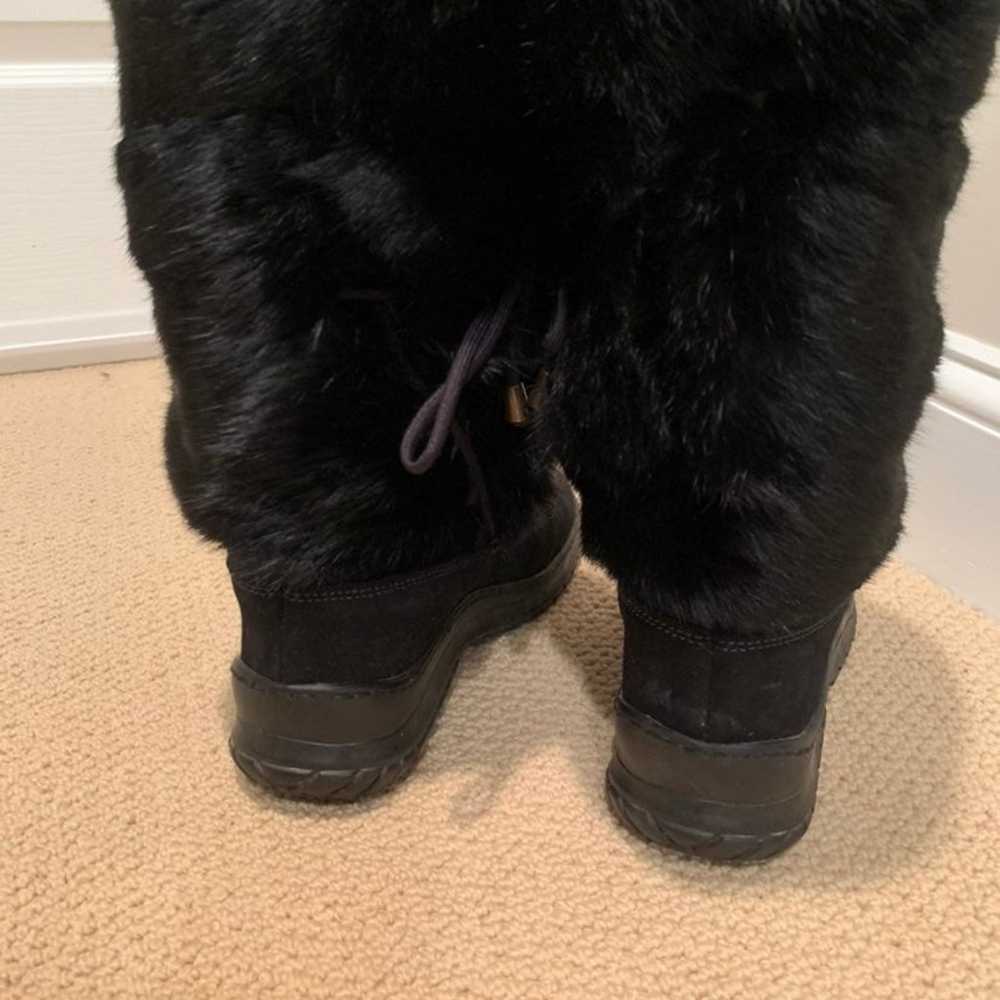 NWOT, Pajar black fur winter boots - image 8