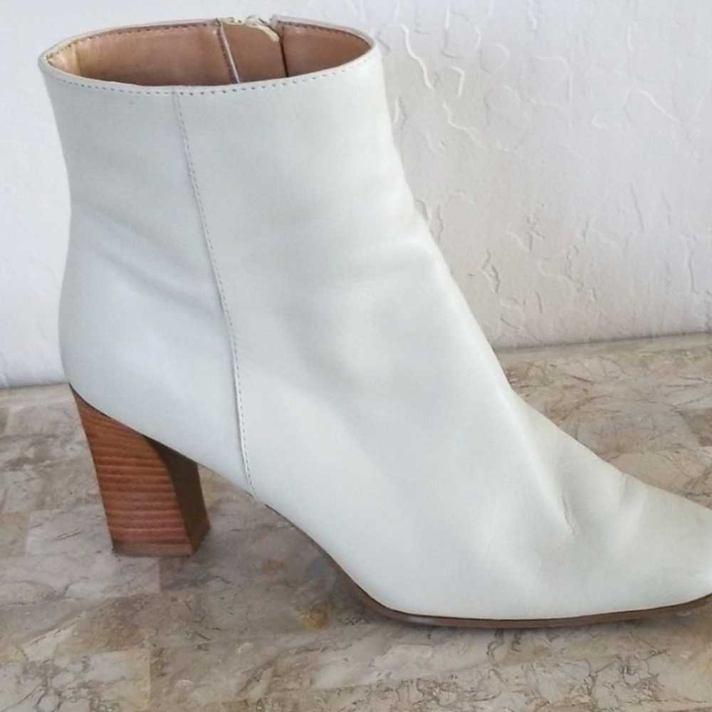 bloomingdales cream leather booties - image 1