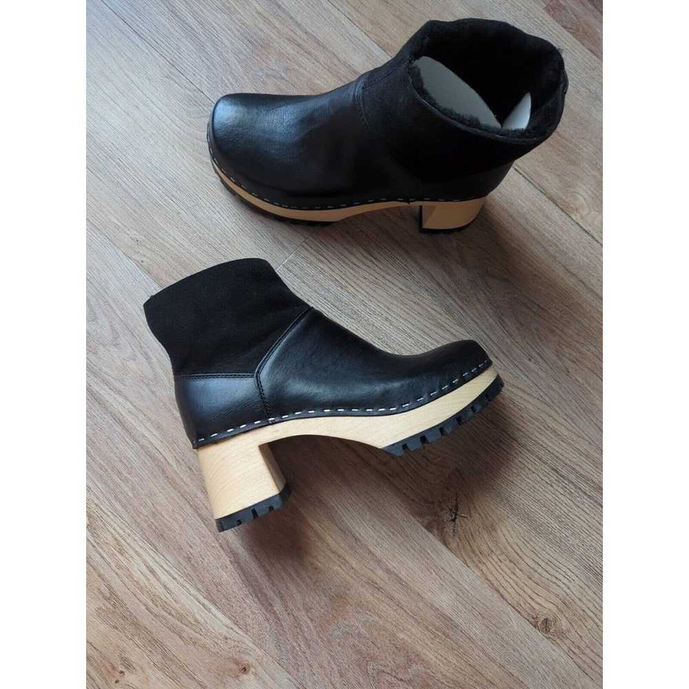 Swedish Hasbeens Slip On Shearling Clog Boots Wom… - image 6