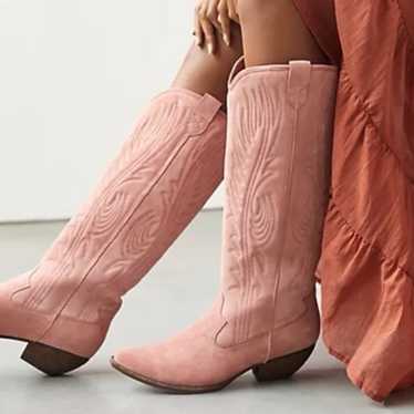 New Jeffrey Campbell Calvera Suede Pink Cowboy Boo