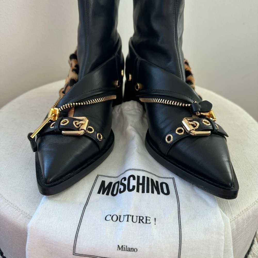 Moschino Calf Hair Leather Boots - image 8