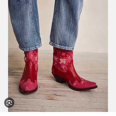 Jeffrey Campbell Free People  Cowboy Boots Red Pin