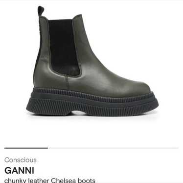 Ganni Chelsea chunky leather boots