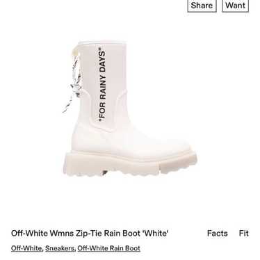 Off white rain boot LOWEST - image 1