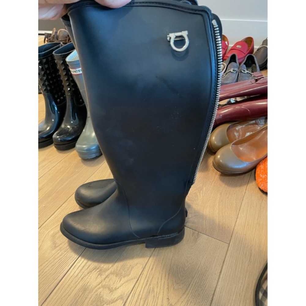 Ferragamo Black Rain Boots - image 2