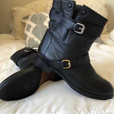 Chloe black leather booties
