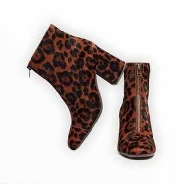Madewell Amalia Leopard Print Calf Hair Booties S… - image 1