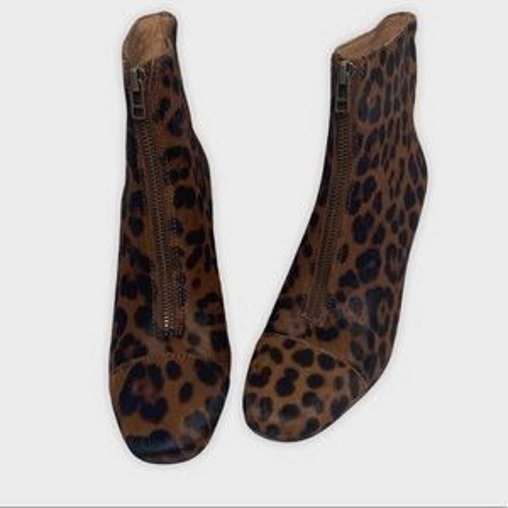 Madewell Amalia Leopard Print Calf Hair Booties S… - image 3