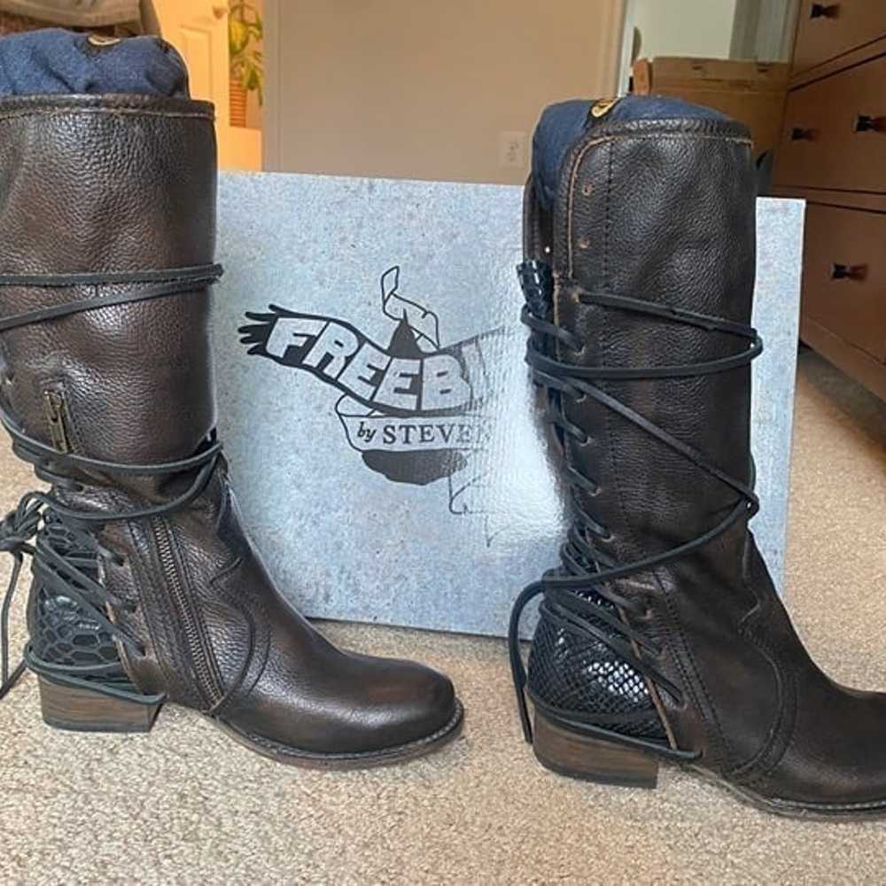 FREEBIRD lace up boots, Diamond, size 7 - image 3