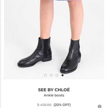 SEE BY CHLOÉ Ankle boots scalloped detail size 39 - image 1