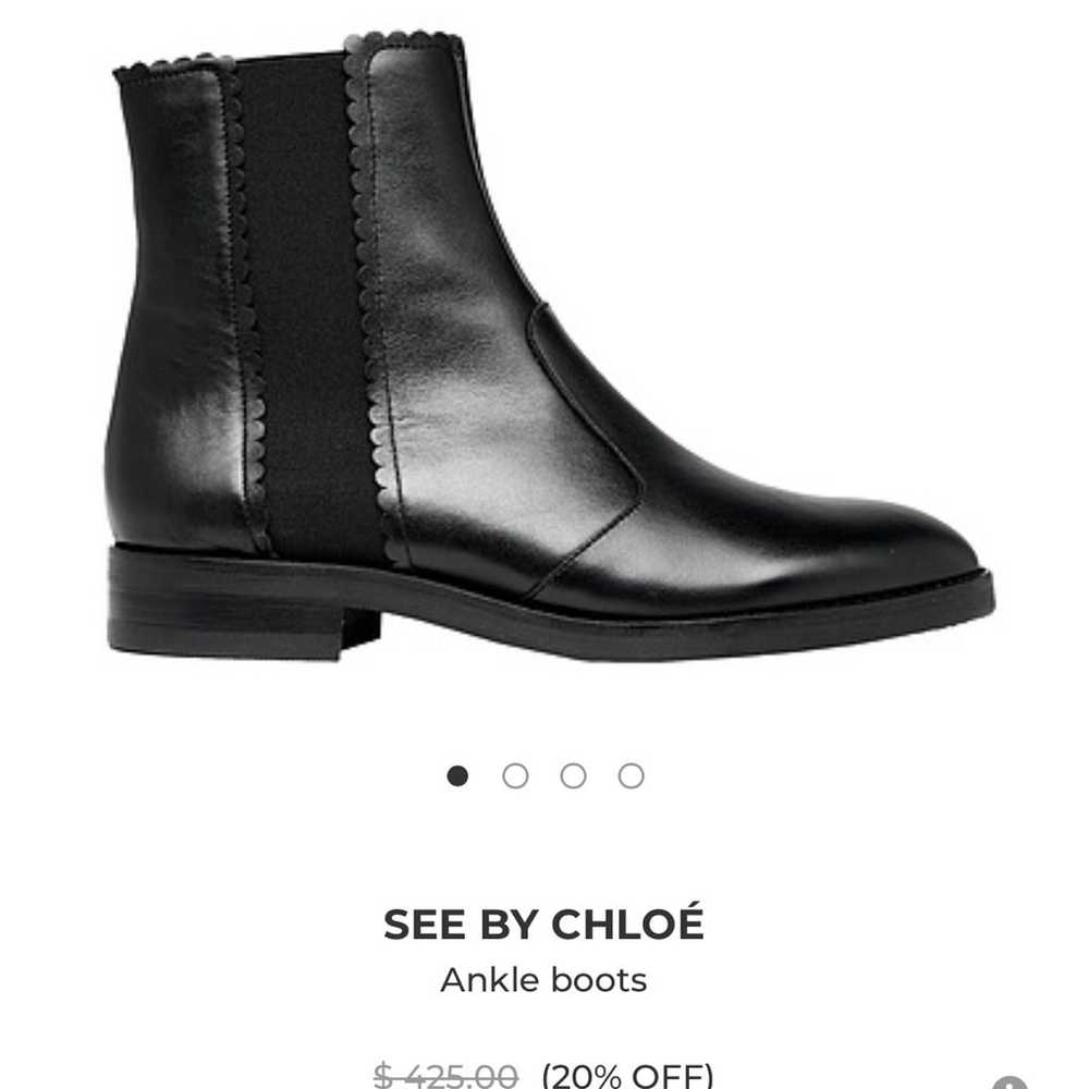 SEE BY CHLOÉ Ankle boots scalloped detail size 39 - image 2