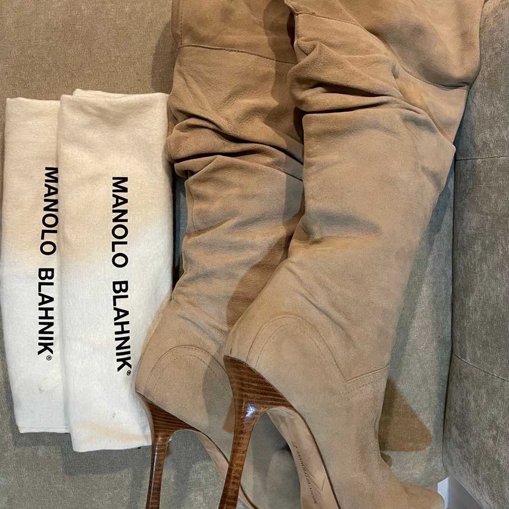 manolo blahnik below the knee boots - image 1