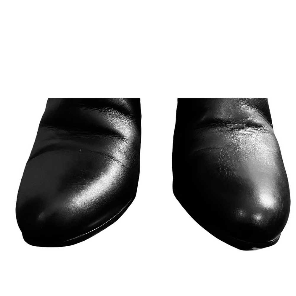 SALVATORE FERRAGAMO Tall Boots Gold Logo Black Le… - image 12