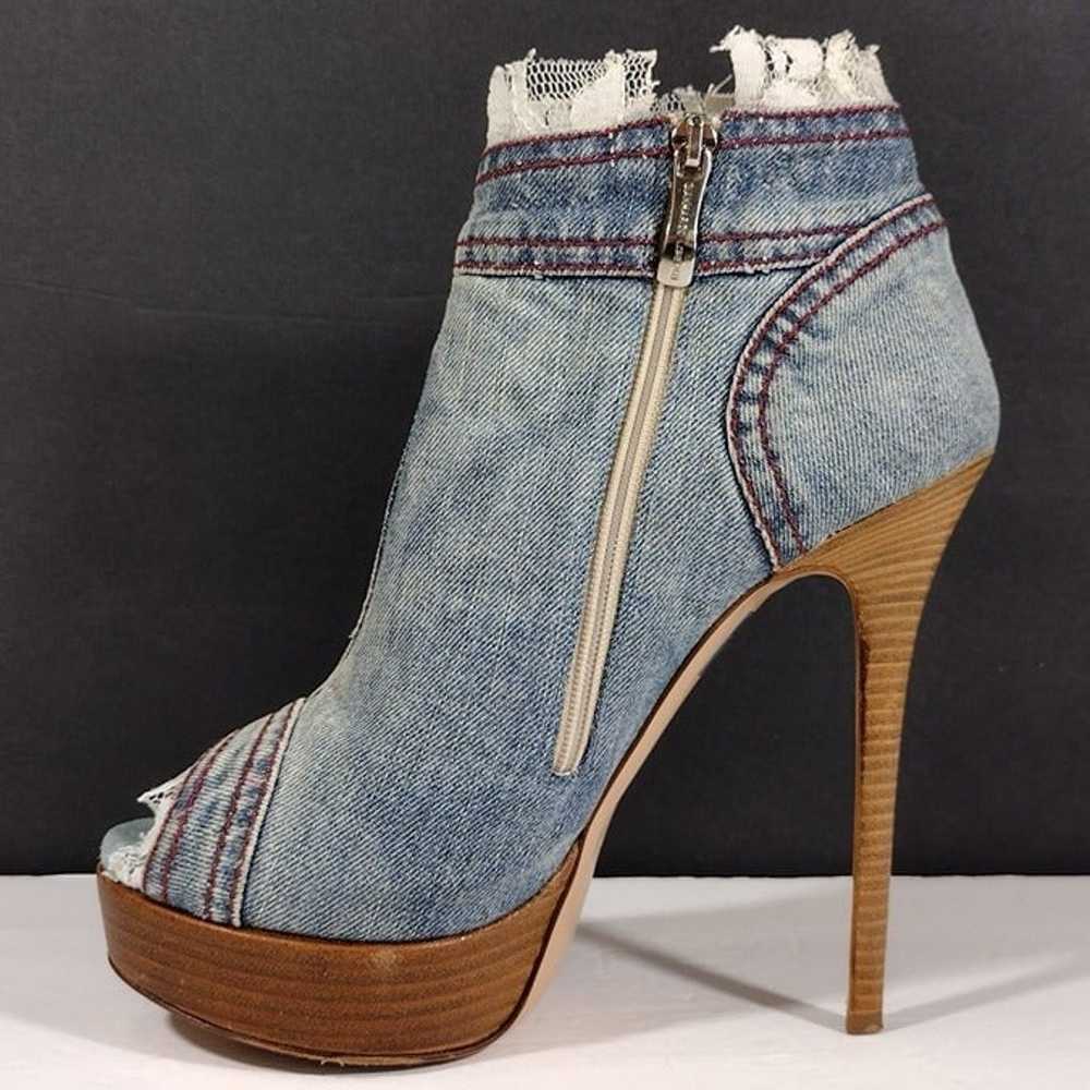 Gianmarco Lorenzi Women's Distressed Denim Bootie… - image 4